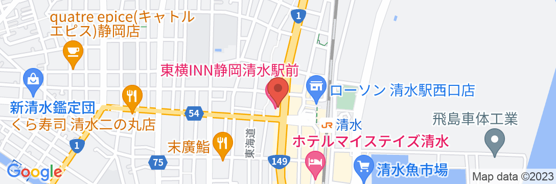 東横INN静岡清水駅前の地図