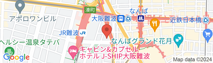 ホテルグレイスリー大阪なんばの地図