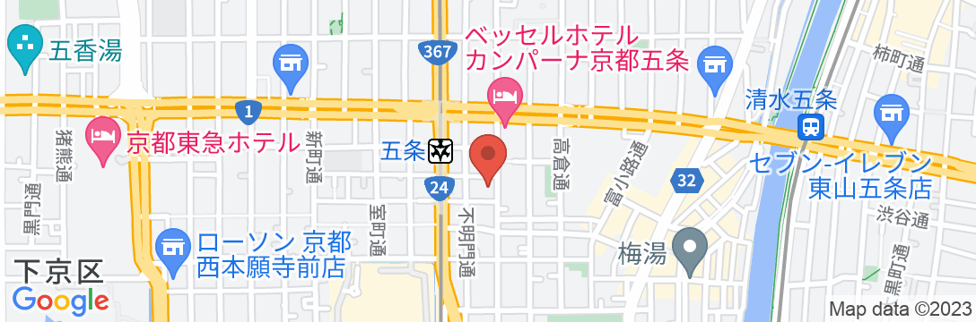 アレクシアホテル京都五条の地図