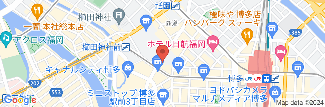 三井ガーデンホテル福岡祇園の地図