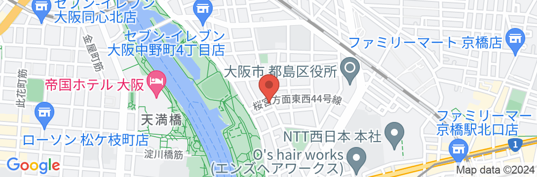 東横INN京橋桜ノ宮の地図