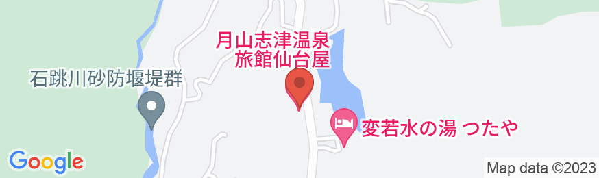 月山志津温泉 旅館仙台屋の地図
