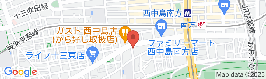 シュアステイプラスホテルbyベストウェスタン新大阪の地図
