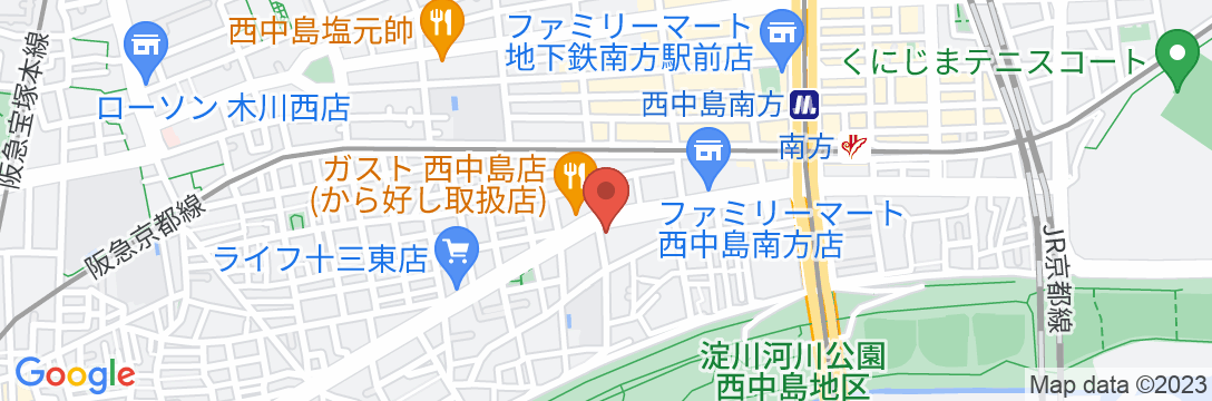 シュアステイプラスホテルbyベストウェスタン新大阪の地図
