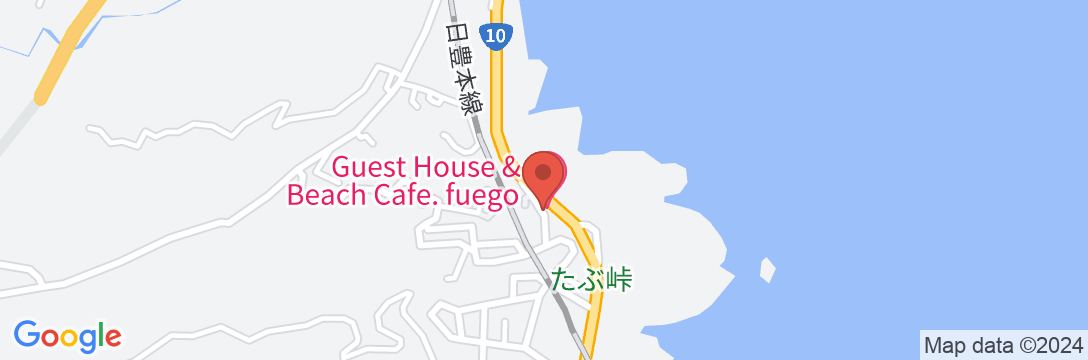 Guest House & Beach Cafe fuegoの地図