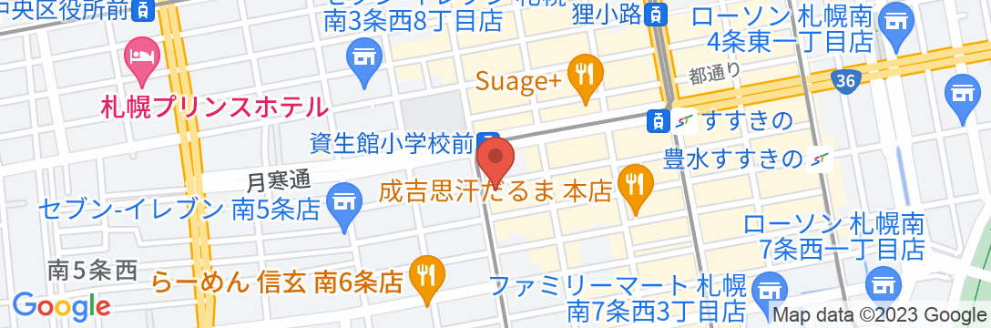 ベッセルホテルカンパーナすすきの|サウナ付大浴場(札幌・すすきの)の地図