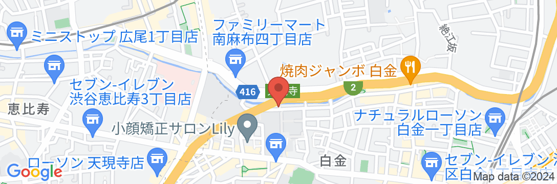 Micro Hotels Nearby Roppongiの地図