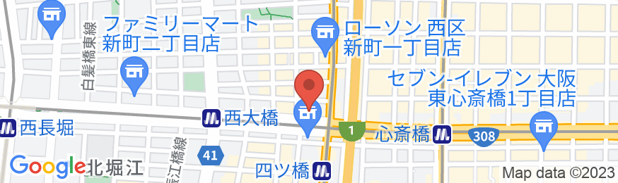 ヴィアインプライム心斎橋四ツ橋(JR西日本グループ)の地図