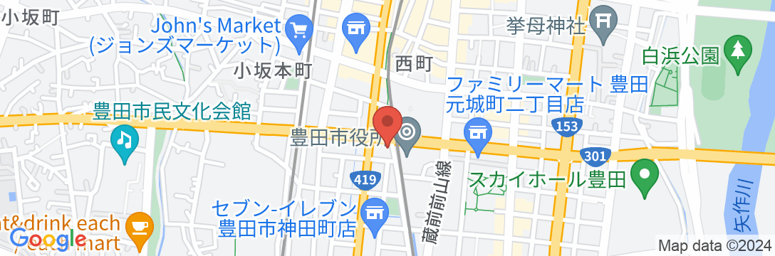 ホテルリブマックス愛知豊田駅前の地図