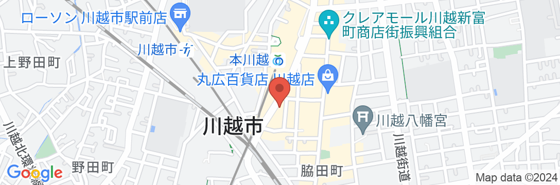 スーパーホテル埼玉・川越 天然温泉 赤城の湯の地図