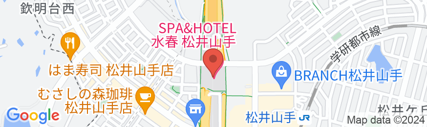 SPA&HOTEL水春 松井山手の地図