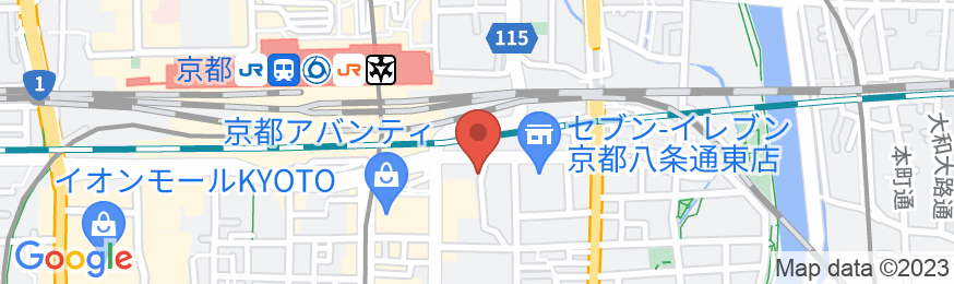 変なホテル京都 八条口駅前の地図