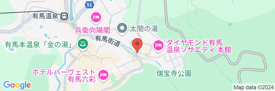 Brucke ARIMA(ブリュッケ 有馬)の地図