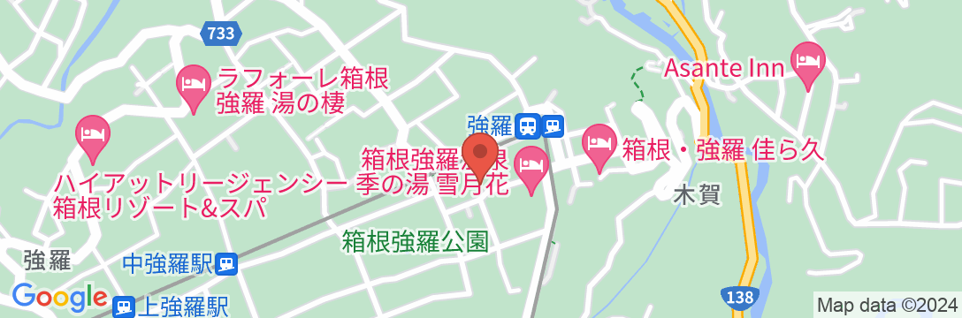 レジーナリゾート箱根雲外荘の地図