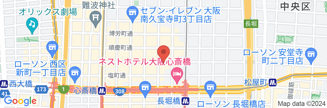 ビスポークホテル心斎橋の地図