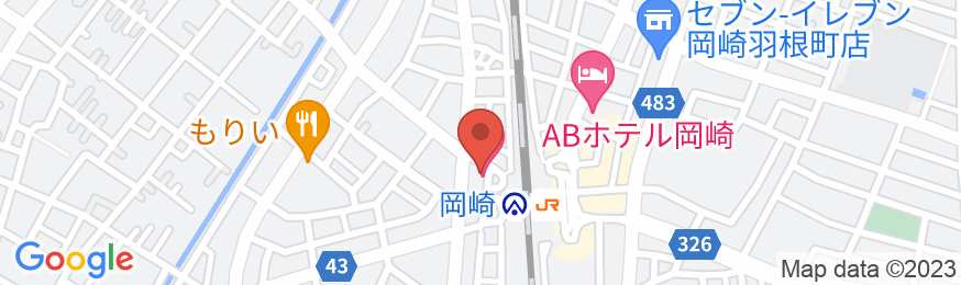ホテルトレンド岡崎駅前の地図