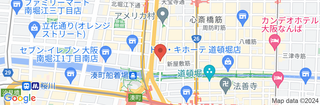 ホテルトレンド西心斎橋の地図