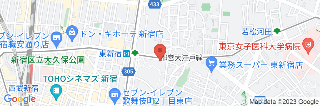 ホテルリブマックス新宿EASTの地図