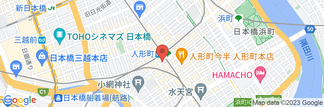 ホテルリブマックス日本橋人形町の地図
