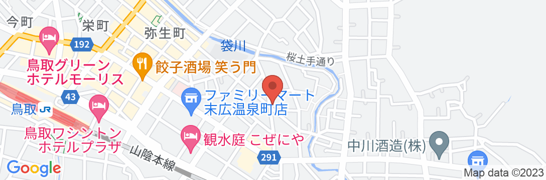 鳥取ゲストハウス ミライエBASEの地図
