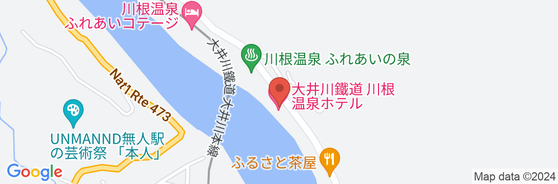 大井川鐵道 川根温泉ホテルの地図