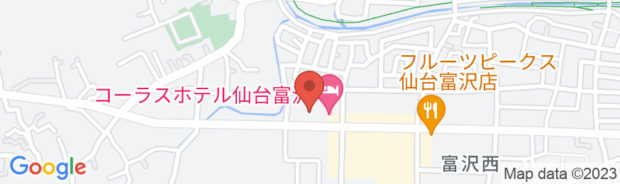 コーラスホテル仙台富沢の地図