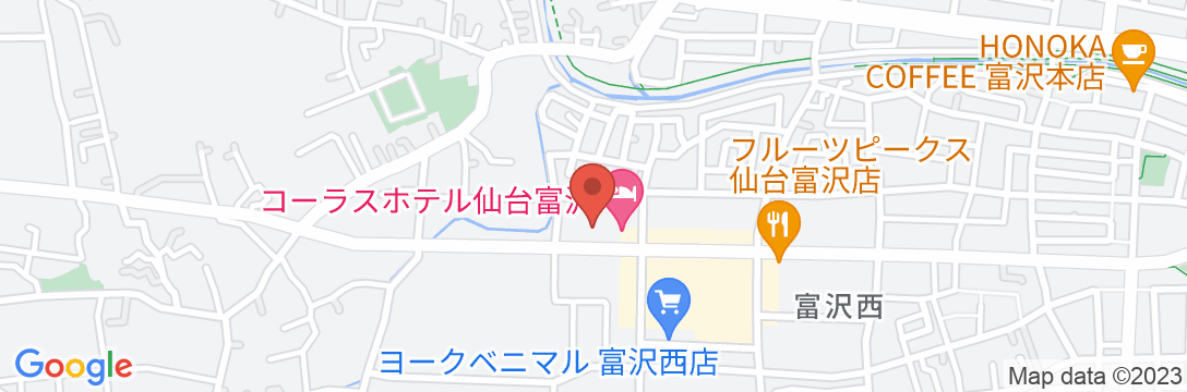 コーラスホテル仙台富沢の地図