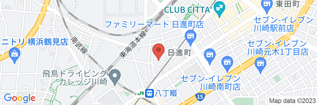 ビジネスホテル サンフラワー 川崎日進町の地図