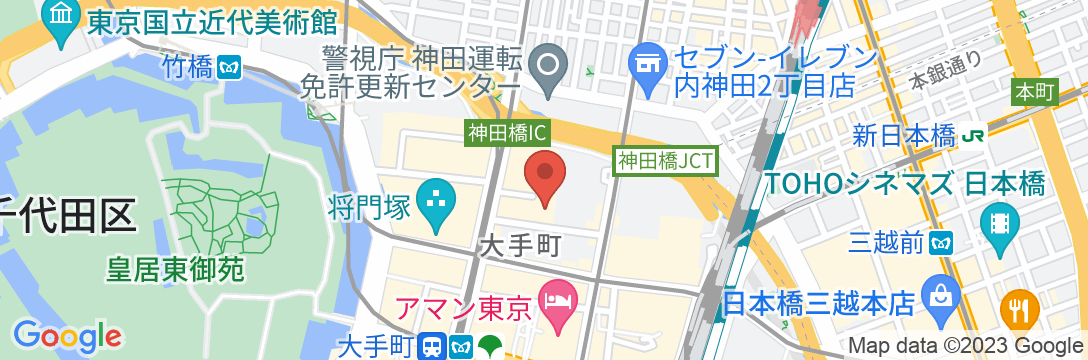 星のや東京の地図