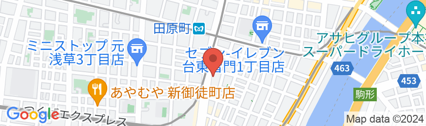 変なホテル東京 浅草田原町の地図