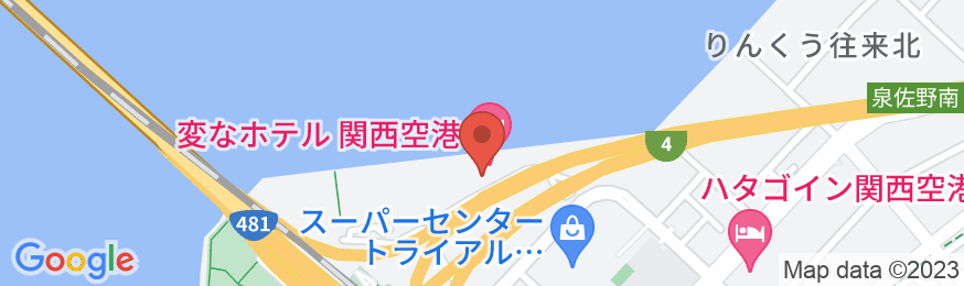変なホテル 関西空港の地図