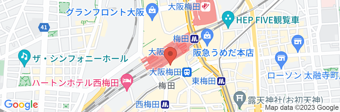 ホテルグランヴィア大阪の地図