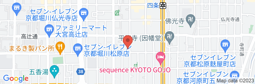京都街宿四条烏丸の地図