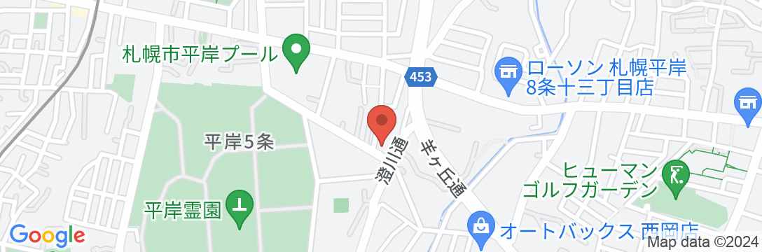 札幌中心部から地下鉄で10分/民泊【Vacation STAY提供】の地図