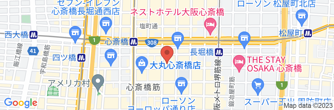 心斎橋駅徒歩1分!古民家風ホステル「来風」【Vacation STAY提供】の地図