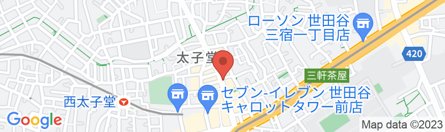 the b 三軒茶屋(ザビー さんげんぢゃや)の地図
