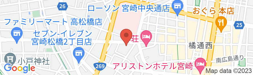 宮崎ファイブシーズホテルの地図