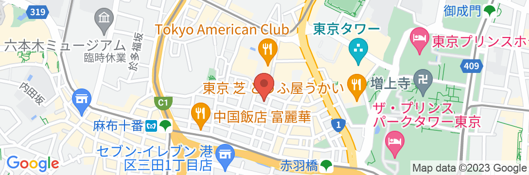 建築家安藤忠雄より設計されたハウス、空を見上げると東京タワー/民泊【Vacation STAY提供】の地図