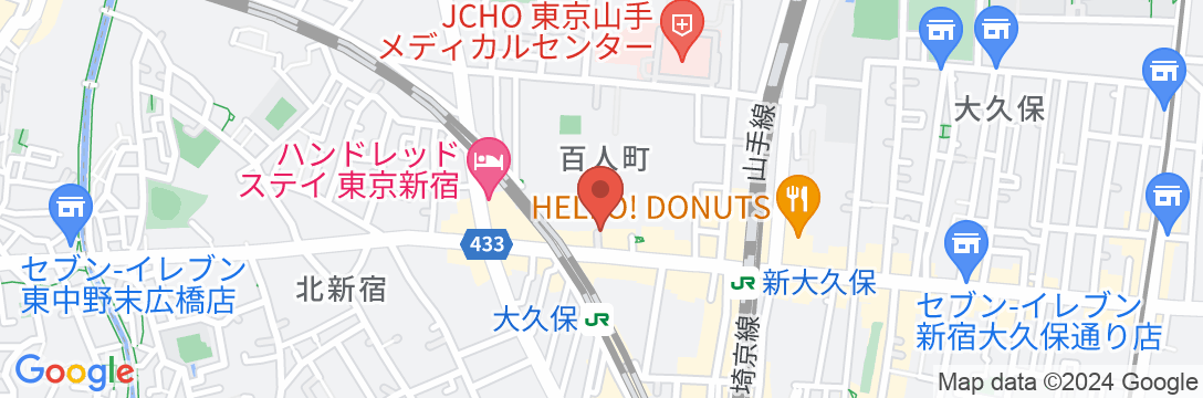 Kawanoso Shinjuku・大久保駅1分/民泊【Vacation STAY提供】の地図