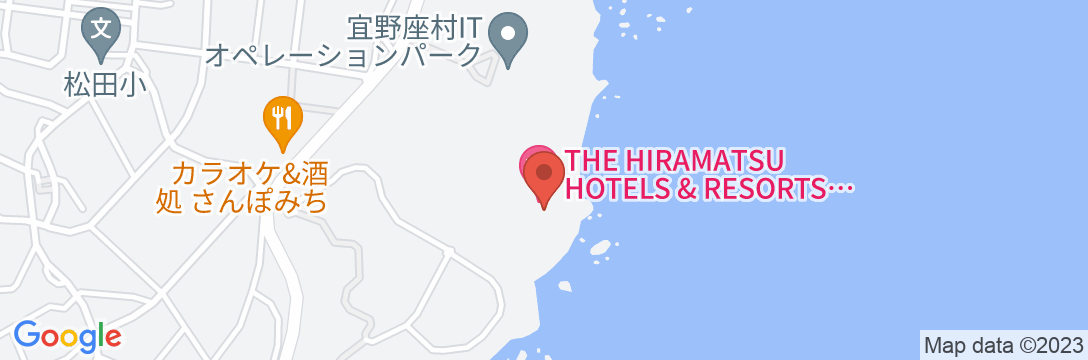 THE HIRAMATSU HOTELS&RESORTS 宜野座の地図