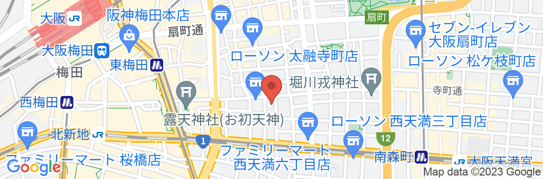 ホテルリブマックス梅田WESTの地図