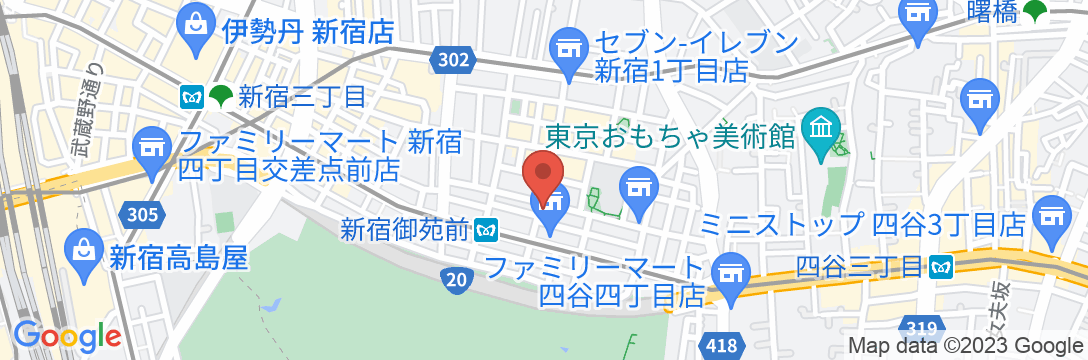 Book Tea Bed SHINJUKU-GYOENの地図