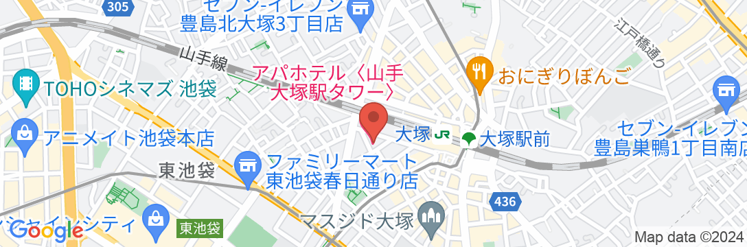 アパホテル〈山手大塚駅タワー〉(全室禁煙)の地図