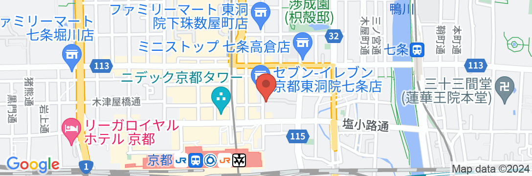 アパホテル〈京都駅東〉(全室禁煙)の地図