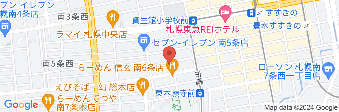 ザ ベイス 札幌すすきの(THE BASE SAPPORO SUSUKINO)の地図