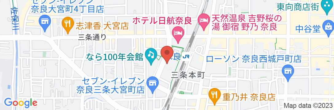 天然温泉 奈良若草の湯 ダイワロイネットホテル奈良の地図
