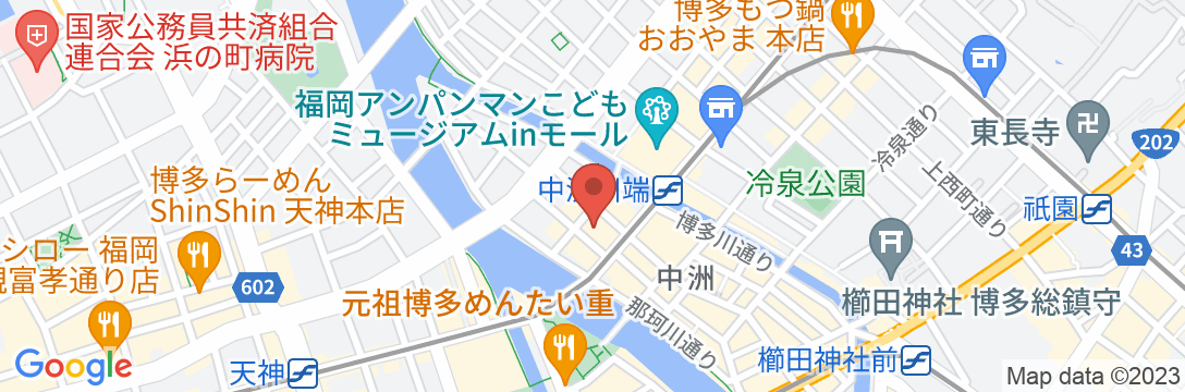 ザ・ミレニアルズ福岡(The Millennials 福岡)の地図