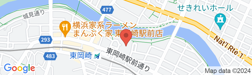 グランドイン東岡崎の地図