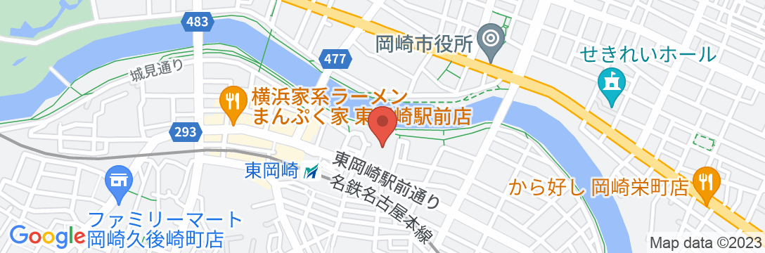 グランドイン東岡崎の地図