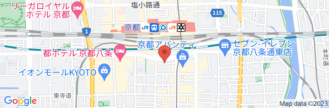 三交イン京都八条口〈雅〉〜四季乃湯〜の地図